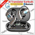 3 in 1 Translation Earphones 144 Languages Real-Time Translator Earbuds Noise Reduction Waterproof Business AI Translator Earbud.