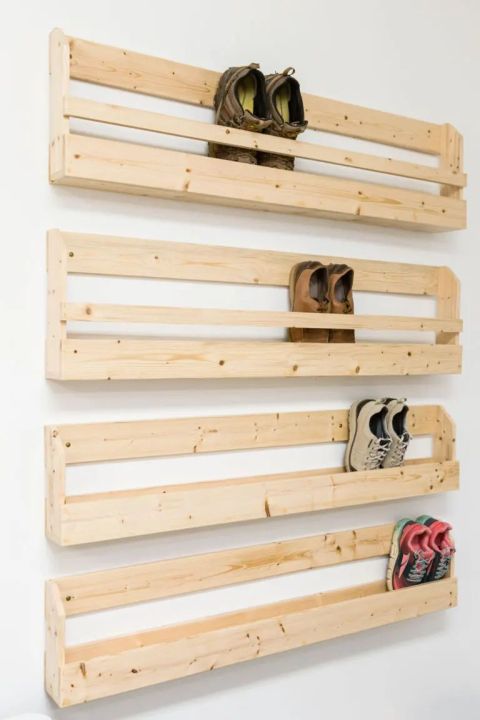 Wooden Shoe Rack Wall Mounted (Sultans Empire)