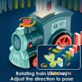 Kids Electric Domino Train Car Set Sound & Light Automatic Laying Dominoes Brick Blocks Game Educational Christmas  Kids Toy. 