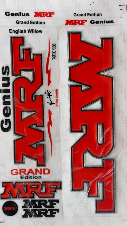 Mrf Sticker Set MRF Premium Embossed Cricket Bat Stickers | Daraz.com.np