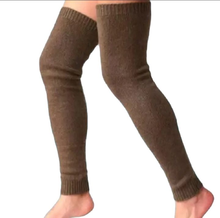 Knitted Leg Warmer & Knee Warmer | Thick Winter Wool Sleeves | Joint Pain Relief & Warm Protection Set
