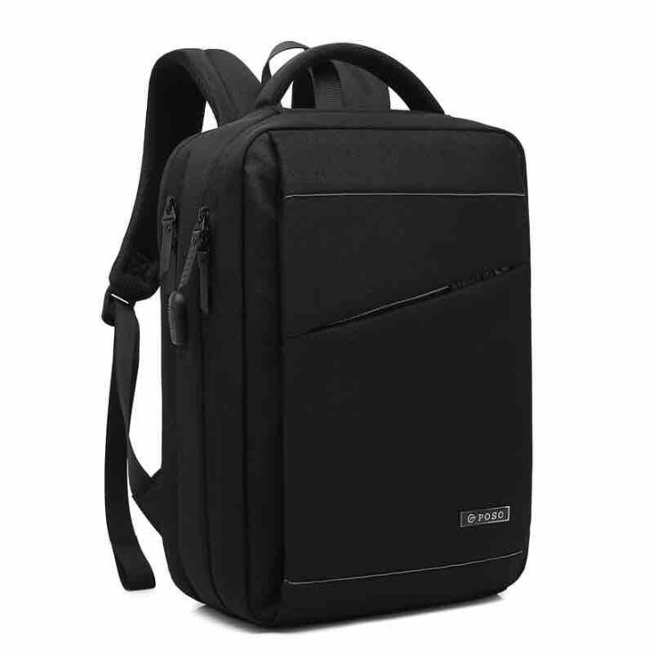POSO Backpack 15.6inch USB Laptop Backpack Outdoor Travel Backpack ...