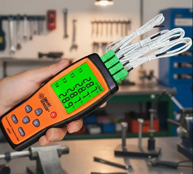 Temperature Sensor Testing Device SMART SENSOR AS877 Dual Channel K-Type Digital Thermometer – Industrial ...