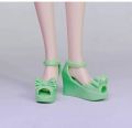 1/6 Doll Shoes Flatform Bow Shoes 30cm Doll Decors Girl Collection Toys DIY Playing Doll Accessories Shoes.