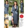 3 Piece Silk Long Bridal Nighty Set Best Honeymoon Gown With Bra And Pant. 