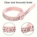 1pc Adjustable Ring Sizer Measuring Tool - Reusable Finger Size Gauge for Jewelry Sizing, 1-17 USA Ring Size Guide (Pink). 