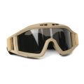 Goggles Mountaineering Shooting Sunglasses Windproof Sand Control Motocross CS Glasses 3 Lenses Replaceable Motorcycle.