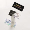 100Pcs Bar code warranty void stickers Dumb silver PET security labels with serial number waterproof tamper proof seal label. 