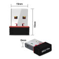Mini USB Wireless Receiver Dongle Network Card External RTL8188 WiFi 6 Adapter 802.11n Antenna 150Mbps For PC Computer Laptops.