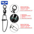 Fishing Snap Swivels 20~100Pcs Ball Bearing Swivels Fishing Connector Stainless Steel Lure Clip Cross Lock Snap Accessories #0-8. 