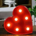 Alphabet Letter Heart LED Night Light Outdoor Home Decor And Club Wedding Wall Decor. 