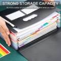 STONEGO Accordion Bag 13/25 Grid Three-side Sealed Flap Folder, Office Document Storage Bag, Durable and Waterproof Design.
