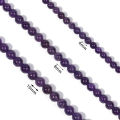 Natural Stone Amethysts Crystal Beads Round Loose Spacer 5A Bead For Jewelry Making Diy Bracelet Necklace Accessroy Finding 15".