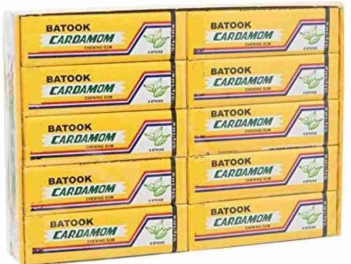 batook bubble gum cardamom flavor pack of 20 imported from KSA