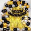 happy birthday decoration / Happy Birthday Theme Set: Includes 1 Birthday Banner, 1 Backdrop Curtain, 30 Balloons Perfect Birthday Party Accessories for Girls and Boys, Great for Home Decor and Celebrations!. 
