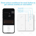Smart ZigBee Scene Switch 4 Gang 12 Scene Switch Push Button Controller Battery Powered Automation Scenario for Zigbee Device. 