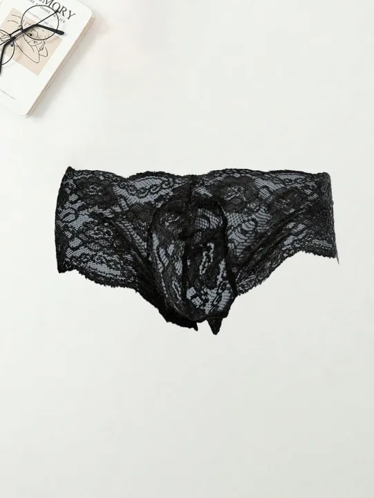 3PCS%20Floral%20print%20solid%20color%20casual%20basic%20knitted%20fabric%20Men's%20triangle%20underwear%20%20mesh%20loose%20underwear%20-%20Image%203