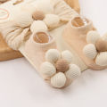 2Pcs/Set Ins Cream Latte Flower Headbands with Ribbed Socks for Baby Girls Boutique Flower Anti-Slip Short Cotton 0-12M Sock. 