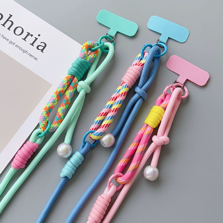 Simple Two-in-one Mobile Phone Lanyard, Crossbody Strap, DIY Wrist Short Rope, Multi-Functional Adjustable Fancy Lanyard