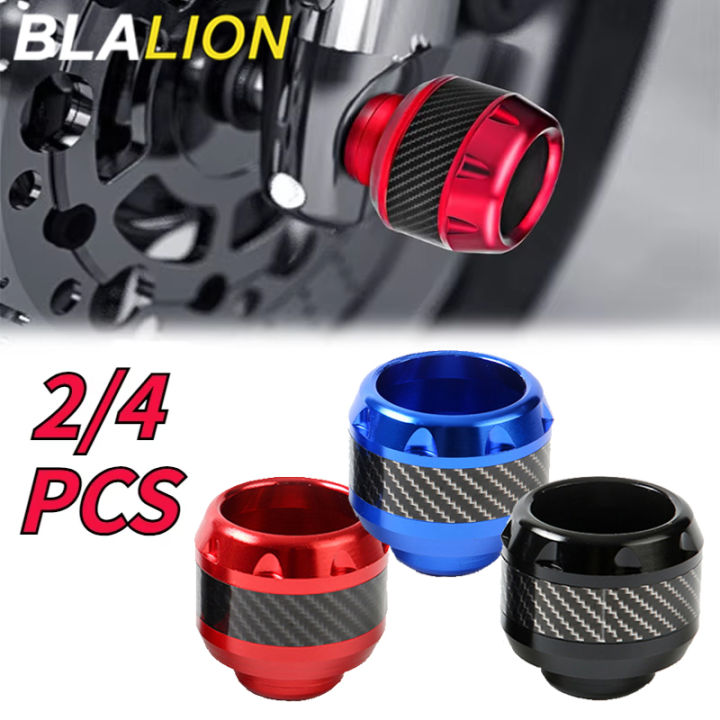 BLALION 2/4Pcs Universal Motorcycle Wheel Protection Crash Pad Moto Crash Protect Alloy Motocross Falling Front Fork Slider Cups