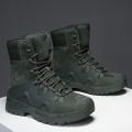 2024 New Triangle Region Cross-Border Men's Tactical Boots Outdoor Hiking Camping Warfare Ankle Height Winter Season. 