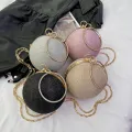 Circular Ring Portable Evening Bags Metal Sliver Round Ball Handbags For Lipstick Elegant Luxury Clutch Purse Wedding Wallets. 