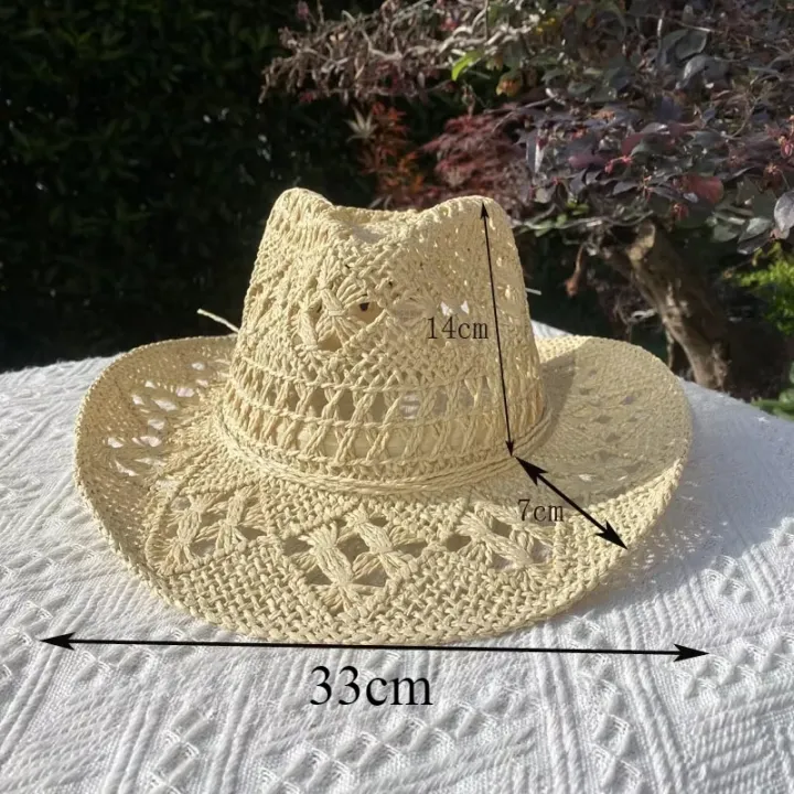 Straw%20Hat%20for%20Women%20Men%20Summer%20Handmade%20Classic%20Vintage%20Hollow%20Out%20%20Western%20Curled%20Wide%20Brim%20Sun%20Hat%20Fishing%20Hat%20Climbing%20Cap%20-%20Image%205