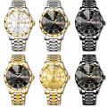 BINBOND Top Brand Luxury Man Wristwatch Waterproof Luminous Date Week Men Watches Stainless Steel Quartz Men's Watch Male reloj. 