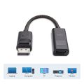 Cable Matters 8K DisplayPort 1.4 to HDMI 2.1 Adapter with 4K 120Hz / 8K 60Hz, 48 Gbps Unidirectional DisplayPort to HDMI 2.1 Cable Adapter in Black. 