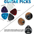 10Pcs Soft Guitar Strap With 3 Pick Holders, Strap Button Headstock Adaptor, 1 Pair Strap Locks and 5 Guitar Picks Set.