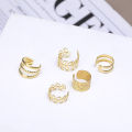 5Pcs/set Ear Clip Set for WOMEN'S Personalized Minimalist C- shaped Ear Bone Clip Set with Ear Accessories without Ear Holes. 