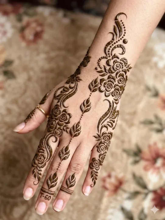 semi%20bridal%20Arabian%20henna%20sticker%20tattoo%20stencils%20for%20Eid%20-%20Image%203