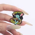 TRPG DICE Game Collect Badge Enamel Pins I'm Fine Black Playing Dice Brooches Backpack Lapel Badge Jewelry Gift for Fans Friends. 