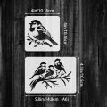 7PCS Bird Stencil Set, 4in/10.16cm & 5.8in/14.8cm Sizes, Reusable DIY Templates for Wood, Walls, Fabric, and Furniture – High-Qu. 