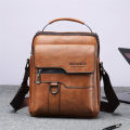 Men's Durable Shoulder Bag High Quality PU Leather Cross Body Sling Bags Travel Crossbody Fashion Pack for Male.