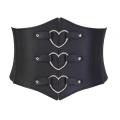 One waist cinching, chest cinching, elastic, wide waistband, three heart-shaped buckles for decoration, versatile for daily use,.