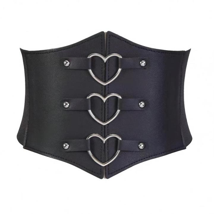 One waist cinching, chest cinching, elastic, wide waistband, three heart-shaped buckles for decoration, versatile for daily use,