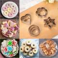 12 Piece Set Stainless Steel Pastry Cookie Biscuit Cutter Cake Muffin Decor Mold Multi functional Tool.