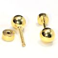 3Pairs Flat Screw Back Ball Stud Earrings for Women, Tiny Ball Earrings with Confortable Flatback for Cartilage Helix Tragus Lobe Piercing. 