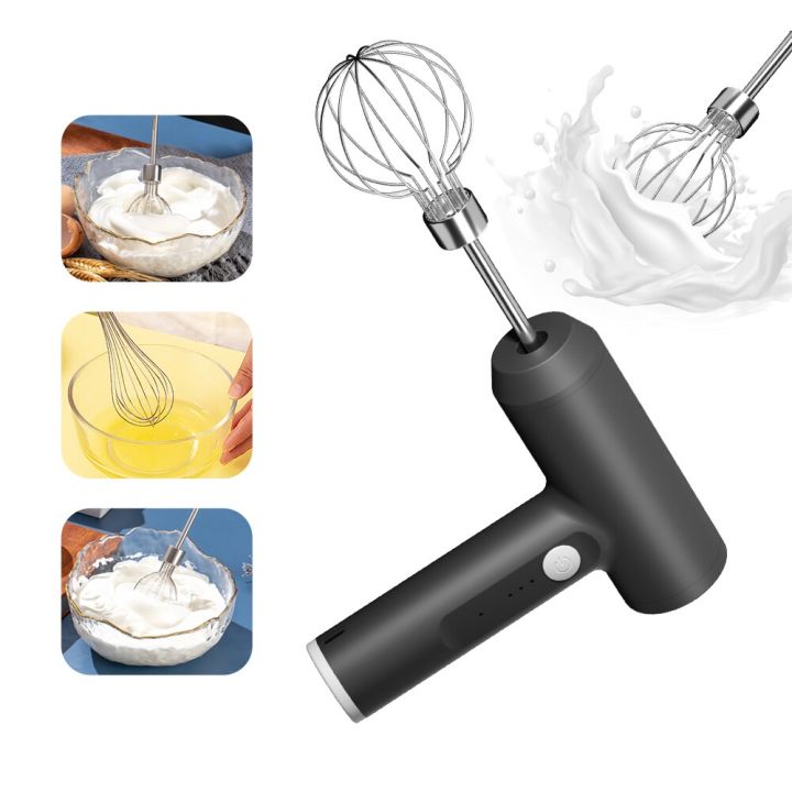 1 PCS Wireless Electric Food Mixer Portable 3 Speeds Egg Beater Baking ...