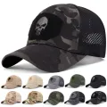 Unisex Skull Embroidered Top with Patch Breathable Baseball Caps Spring and Autumn Outdoor Adjustable Casual Hat Sunscreen Hat. 