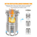 Lixada Camping Wood Stove Portable Firewoods Furnace Stainless Steel Outdoor Stove Cooking Burner Lightweight Picnic Wood Stove. 