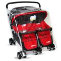 Baby Pushchs Rain Cover for Twins Clear Stroller Raincoat Wind Dust Shield. 