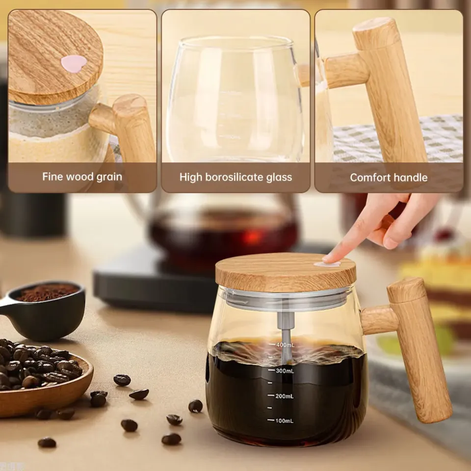 400ML Self Stirring Coffee Cup Electric Stirring Mug Self Mixing Mug Glass  Waterproof Automatic Electric Coffee Milk Mixing Cup | Daraz.pk