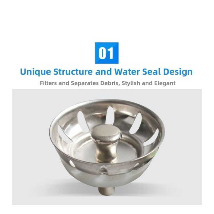 1Pcs%20Sink%20Strainer%20Stainless%20Steel%20Kitchen%20Sink%20Stopper%20Anti-Clogging%20Drain%20Cover%2050mm%20Sealing%20Umbrella%20Filter%20Replacement%20-%20Image%203