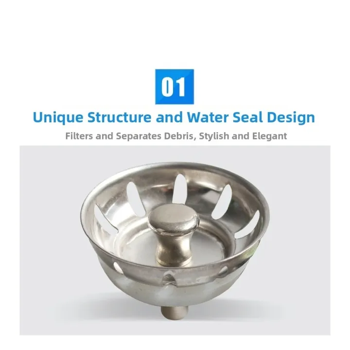 1Pcs%20Sink%20Strainer%20Stainless%20Steel%20Kitchen%20Sink%20Stopper%20Anti-Clogging%20Drain%20Cover%2050mm%20Sealing%20Umbrella%20Filter%20Replacement%20-%20Image%203