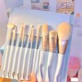 Blue Bridge 10 pieces makeup brush set beginner brush Cangzhou powder brush eye shadow brush foundation make-up brush animal hair worker. 