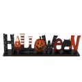 Wooden Happy Halloween Table Decorations, Orange Maple Leaf Scarecrow Table Decorations Halloween Party Decorations, Gift. 