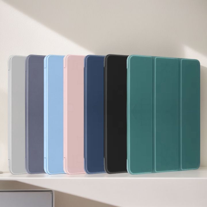 For Tab A7 A8 A9 S6 Lite S7 S8 S9 S10 FE X200 X210 T220 P610 T500 Magnetic Flip Smart Cover Soft Silicone Shell