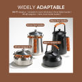 CAMPINGMOON New PT-67/SW-PT Heat Resistant Brown PU Sleeve Non-Slip Kettle Handle for Boil Water Camping Boil-Egg Pot Handle.